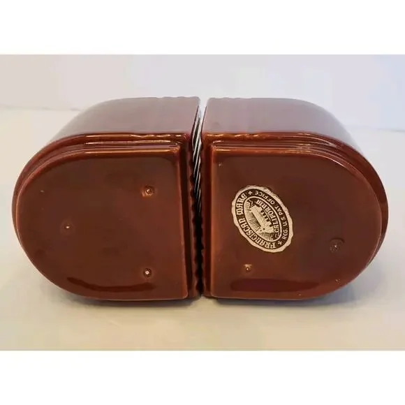 Vintage Art Deco Franciscan Ware Condiment Jars w/ Lids Underplate Pink & Maroon - Picture 9 of 13